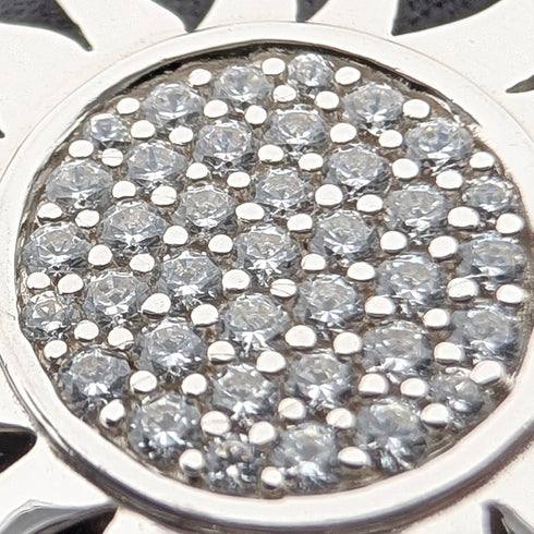 ヴィンテージ 純銀製ペンダント 太陽デザイン 11.5g ネックレス付き